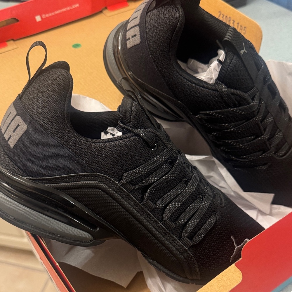 Puma Jet Black Running Shoes